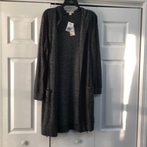 Long sweater, charcoal